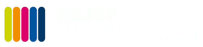Logo du CEJEF en blanc